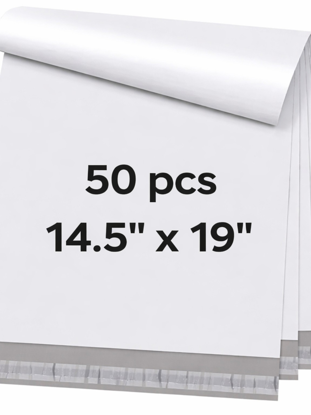 White Mailing Poly Mailers Pack of 50 - 14.5 x 19 inches